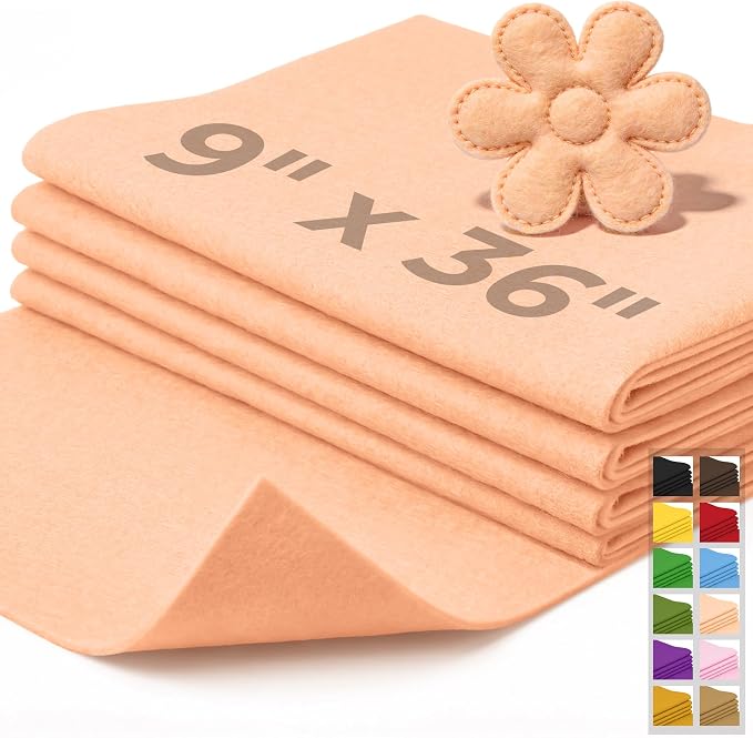 IONTACH 9" X 36" Soft Felt Sheets 1.6mm Thick | Acrylic Felt Fabric by IONTACH