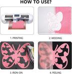 guangyintong Glow Glitter Pink Heat Transfer Vinyl HTV Rolls, HTV Vinyl - Image 3