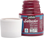 Pebeo Setacolor Light Fabrics Paint 45-Milliliter Bottle, Oriental Red - Image 2