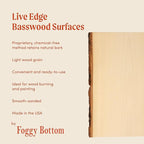 Foggy Bottom Woodworks LLC Premium Basswood Live Edge Wood Planks, Value Pack - Image 4
