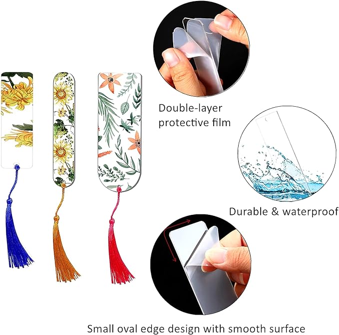 30Pcs Clear Acrylic Bookmark Blanks - Image 3