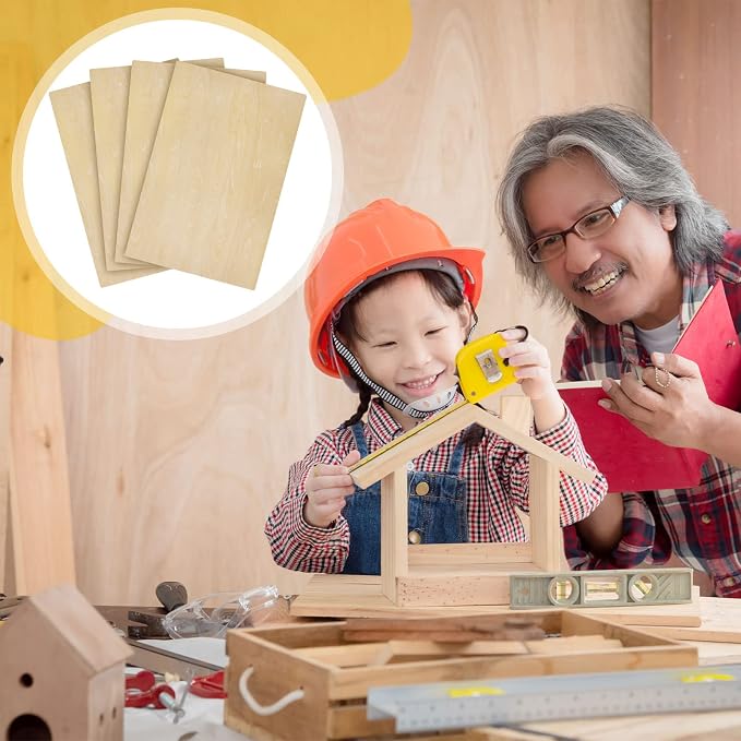 Juexica 48 Pcs 12" X 24"x 1/8" Basswood Craft Sheets 3mm Plywood Board Wood - Image 7