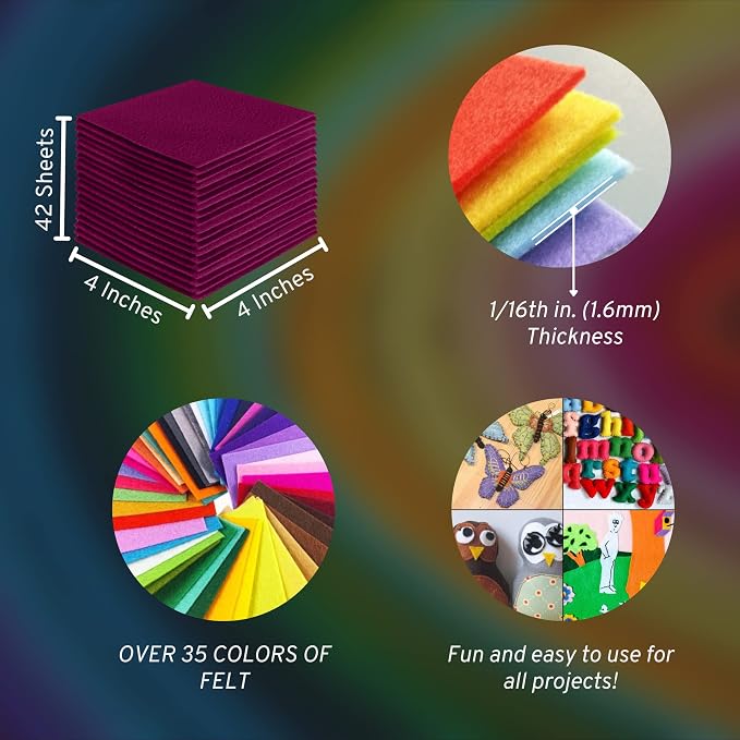 FabricLA Acrylic Felt Sheets for Crafts - Image 3