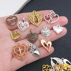 WOCRAFT 100pcs Heart Charms for Jewelry Making Assorted Jewelry Bangle Bracelet - Image 4