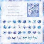 Doraking 60 Pieces Glitter Shiny Flower Stickers - Image 2