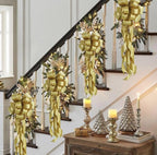 HUIHUANG Gold Satin Wired Ribbon 2.5 inch Gold Christmas Wire Ribbon - Image 5