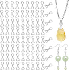 PH PandaHall Pinch Clip, 100 Pieces Brass Pinch Clip Bail Clasp Dangle Charm by PHPandaHall