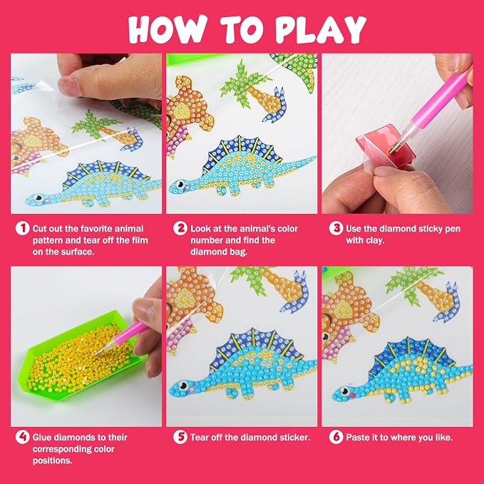 Labeol Diamond Art Kits for Kids Boys and Girls Ages 6-8-10-12 Easy to DIY - Image 5