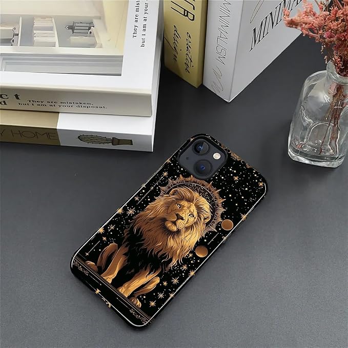 ZHEGAILIAN Case for iPhone 15 Plus, Galaxy Lion Gold Durable Shockproof - Image 4