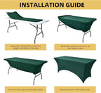 2-Pack 4ft Spandex Table Covers - Image 5