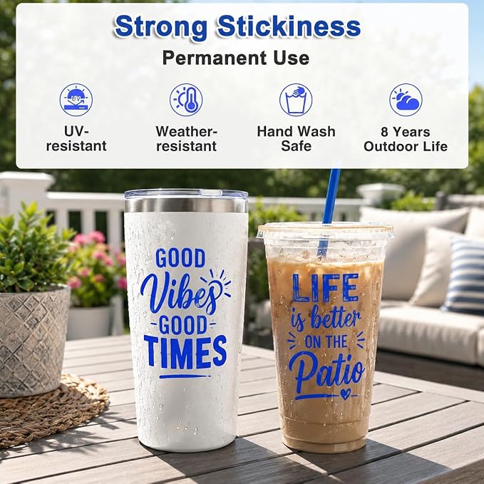 Sooez Permanent Vinyl -Blue Adhesive Vinyl Roll - Image 4