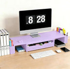 Spacrea Metal Desk Organizers and Accessories, Dual Monitor Stand Riser - Image 2