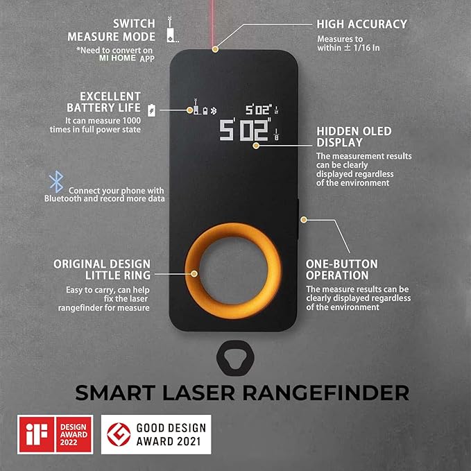 HOTO Pocket-Size Laser Measuring Tool, EDC Gadget Birthday Gift - Image 6