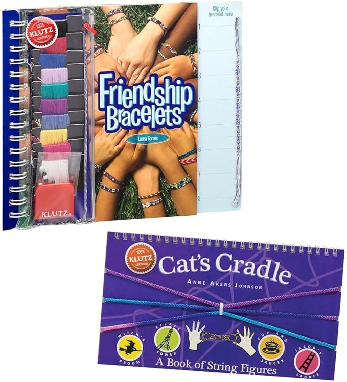 Klutz Craft Books Set, Friendship Bracelets and Cat's Cradle String Figures by Unknown