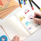 ZZTX 4 Pack Blank Kraft Notebooks A5, 36 Pages, 8.3 X 5.5 Inch | Kraft cover - Image 8