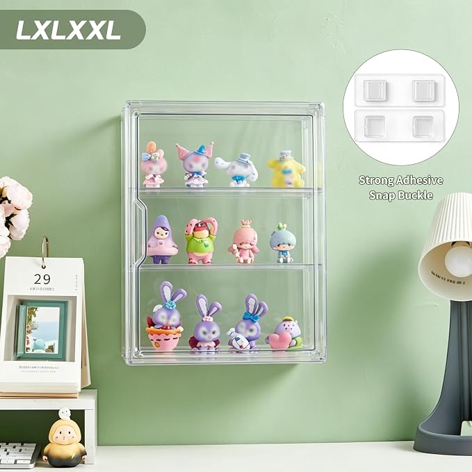 Acrylic Display Case for Collectibles 3 Tier Wall-Mounted Display Case - Image 3