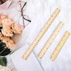 3 Pack Wooden Ruler Wood Ruler Measuring Tool | Wood Ruler - Image 3