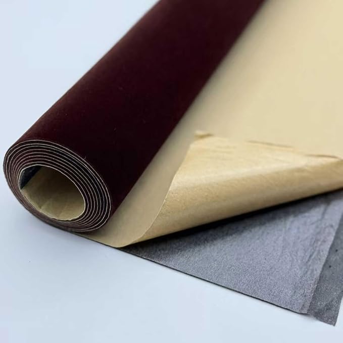 Coffee Large Size Self Adhesive Soft Velvet Drawer Liner DIY Fabric Felt Liner - Image 3