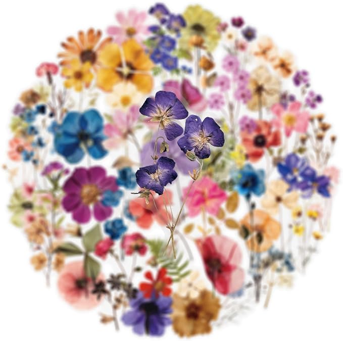 Transparent Flora Scrapbook Stickers Aesthetic Flowers Stickers | Transparent & - Image 3