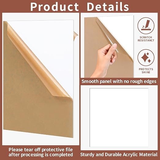 1/8 Thick 10 x 10 inch Acrylic Sheets - Image 4