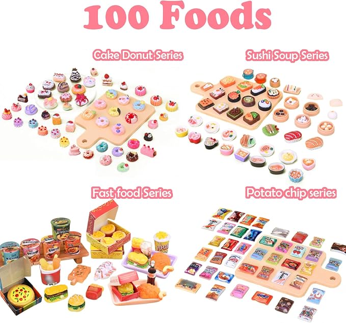 150Pcs Miniatures Food Drinks Bottles Doll House Accessories 1:12 Playset - Image 3
