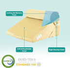Bedluxe Adjustable 3pcs Bed Wedge Pillow Set, Memory Foam Wedge Pillows Post - Image 5