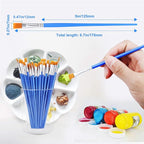 AROIC 180pcs Flat Paint Brushes Set, Small Brushes Bulk Nylon Hair - Image 5
