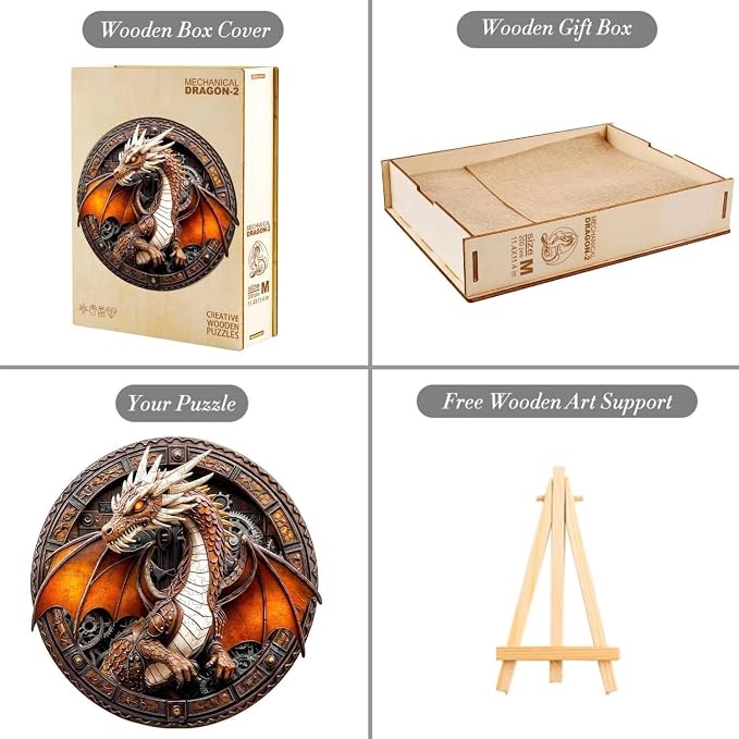 Mechanical Dragon Puzzles Fantasy Vintage Cool Steampunk Puzzle Adults Gifts - Image 4