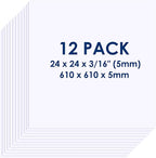 Foam Board 24 x 24 x 3/16", Foam Core Board Sheets, Acid Free Foamboard by Navy+Penguin