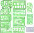 11 Pieces Geometric Drawings Templates Stencils Plastic Measuring Template by QincLing