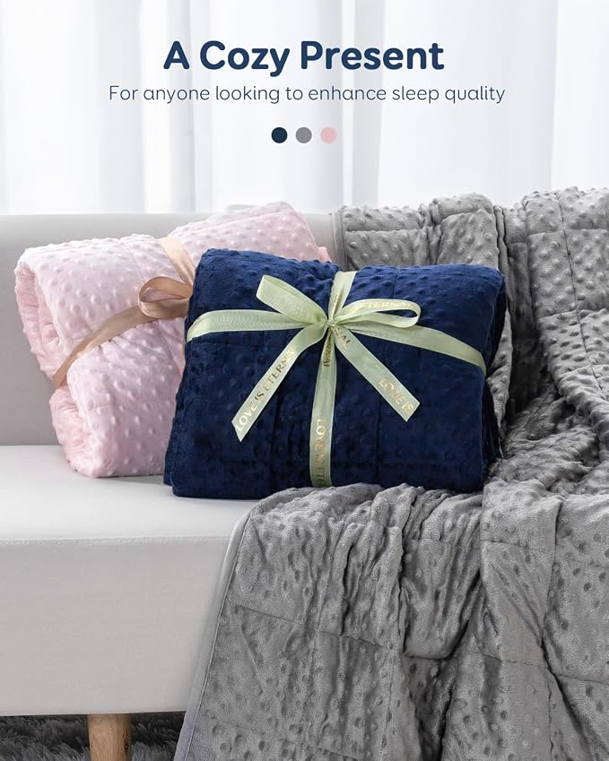 Kivik Weighted Blanket 15 lbs for Adults, Minky Dot Heavy Blankets, Microfiber - Image 7