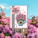 Rose Clear Stamps and Dies for Card Making Layering Coloring Stencil Set Metal - Image 5