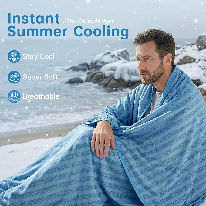 Guohaoi Cooling Blankets for Hot Sleepers, Arc-Chill Q-Max >0.5 Cool Fiber - Image 2