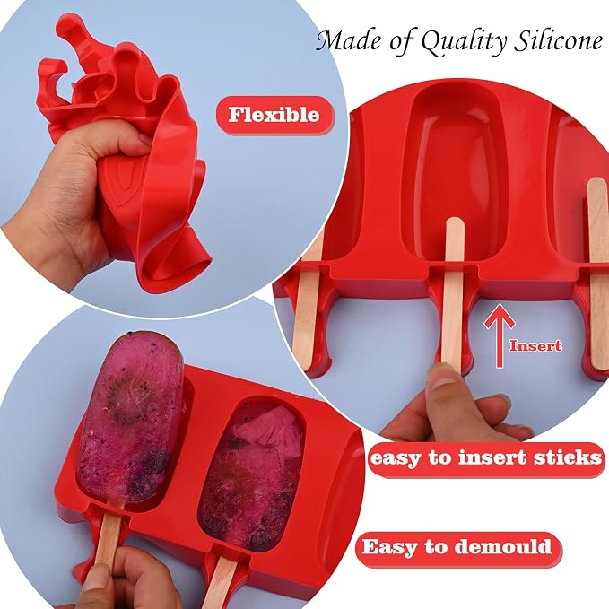 WMKGG Popsicle Silicone Molds Set, Ice Pop, Cakesicles - Image 3