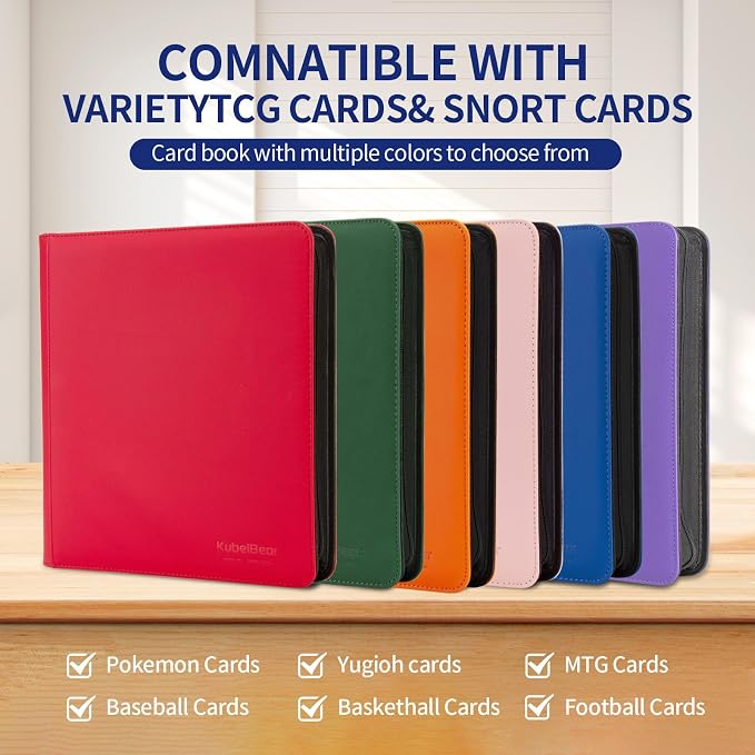 Card Binder – 1024 Capacity, Zippered Trading Card Holder - Image 6