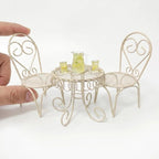 6 PCS Dollhouse Miniature Bistro Table & Chairs Set by Makeeverychoiceabeautiful