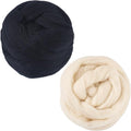 100G Needle Felting Wool Black Wool Roving by Spritewelry