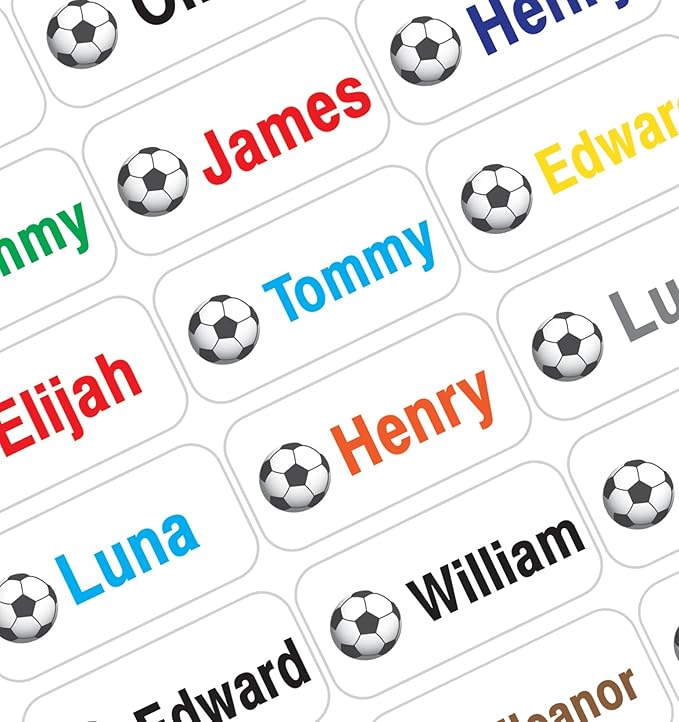 Personalized Name Labels for Kids – 60 Waterproof Peel-and-Stick Labels for by GILBIN