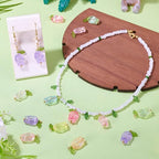 FASHEWELRY 16Pcs Glass Tulip Flower Charms Colorful Tulip - Image 3