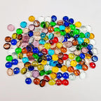 100PCS Mini Glass Gems, Mixed Colour Mancala Stones Flat Bottom Marble Beads - Image 8