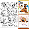 GLOBLELAND Cartoon Dog Clear Stamps by GLOBLELAND