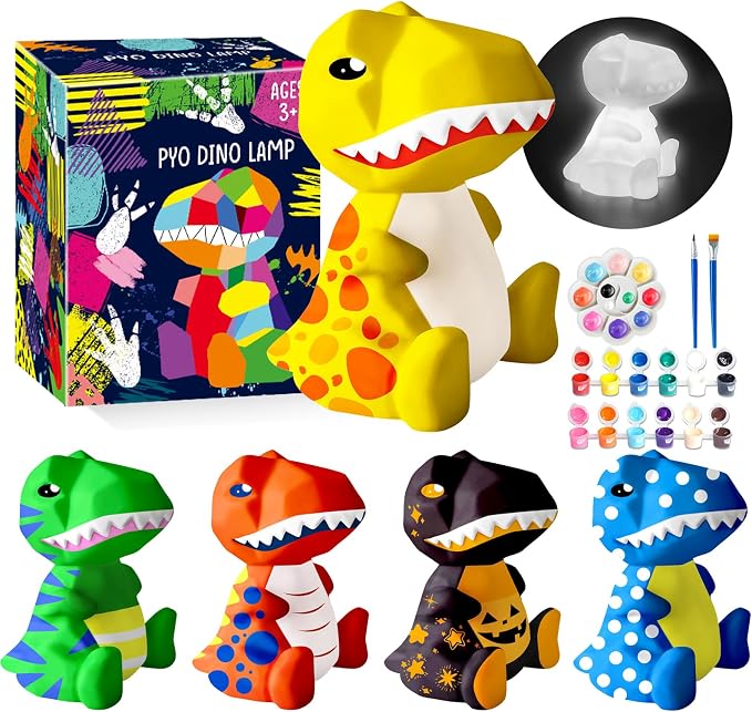 Goody King Paint Your Own Dinosaur Lamp Kit, DIY Night Light, Arts & Crafts by GoodyKing
