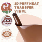 Tintnut French Beige Puff Heat Transfer Vinyl Roll, easy cut & weed, stretch - Image 3