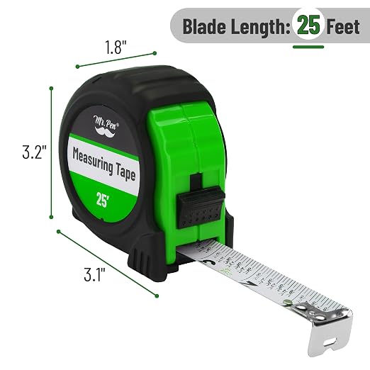 Mr. Pen- Retractable Tape Measure 25 ft, Easy Read | Steel Retractable - Image 2