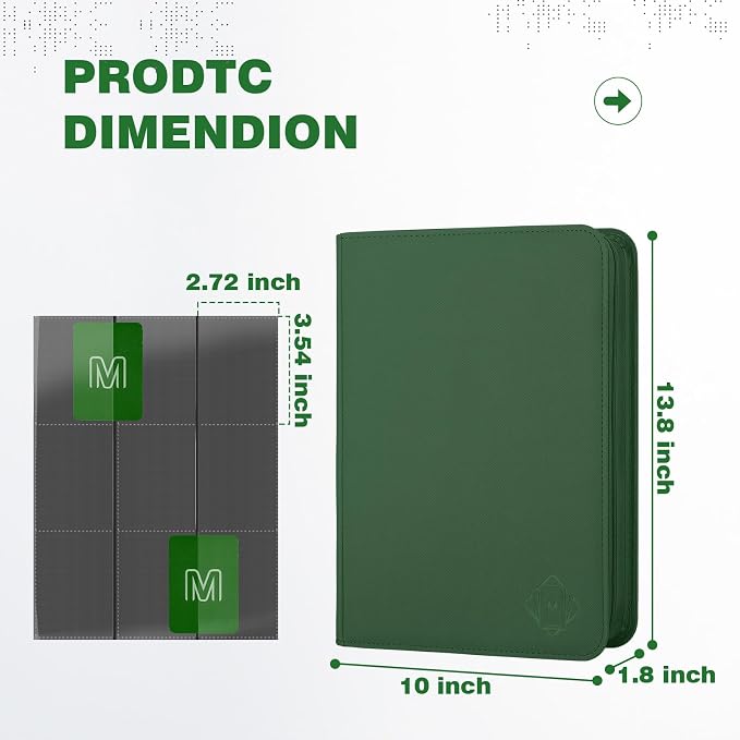 Trading Card Binder with 9 Side Loading Pocket Card Album Hold Up to 540 Cards - Image 5