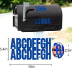Letter Stickers, Mailbox Numbers, 2.5 Inch Waterproof Vinyl Alphabet | 2 1/2 - Image 2