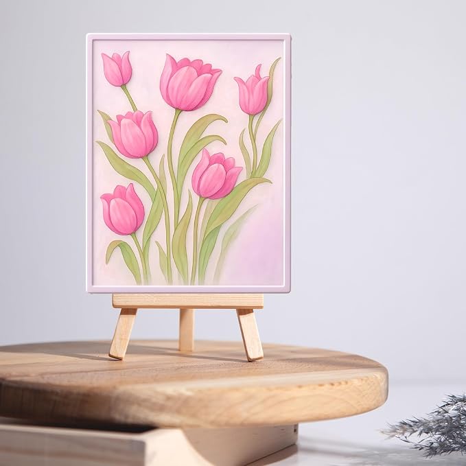 Elegaperma 3D Embossing Folders, Tulip Flower DIY Art Craft, Floral Embossing - Image 4