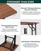Frylr Small Folding Computer Desk – Portable 35.8 Inch Foldable Laptop Table - Image 5