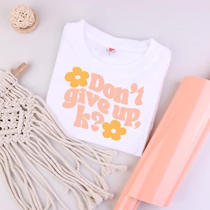 Tintnut Peach Heat Transfer Vinyl, 10inx6ft Iron on Vinyl | Neutral boho PU HTV - Image 6