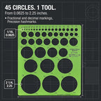 ALVIN, Circle Master Template, Drawing and Drafting Tool - Image 6